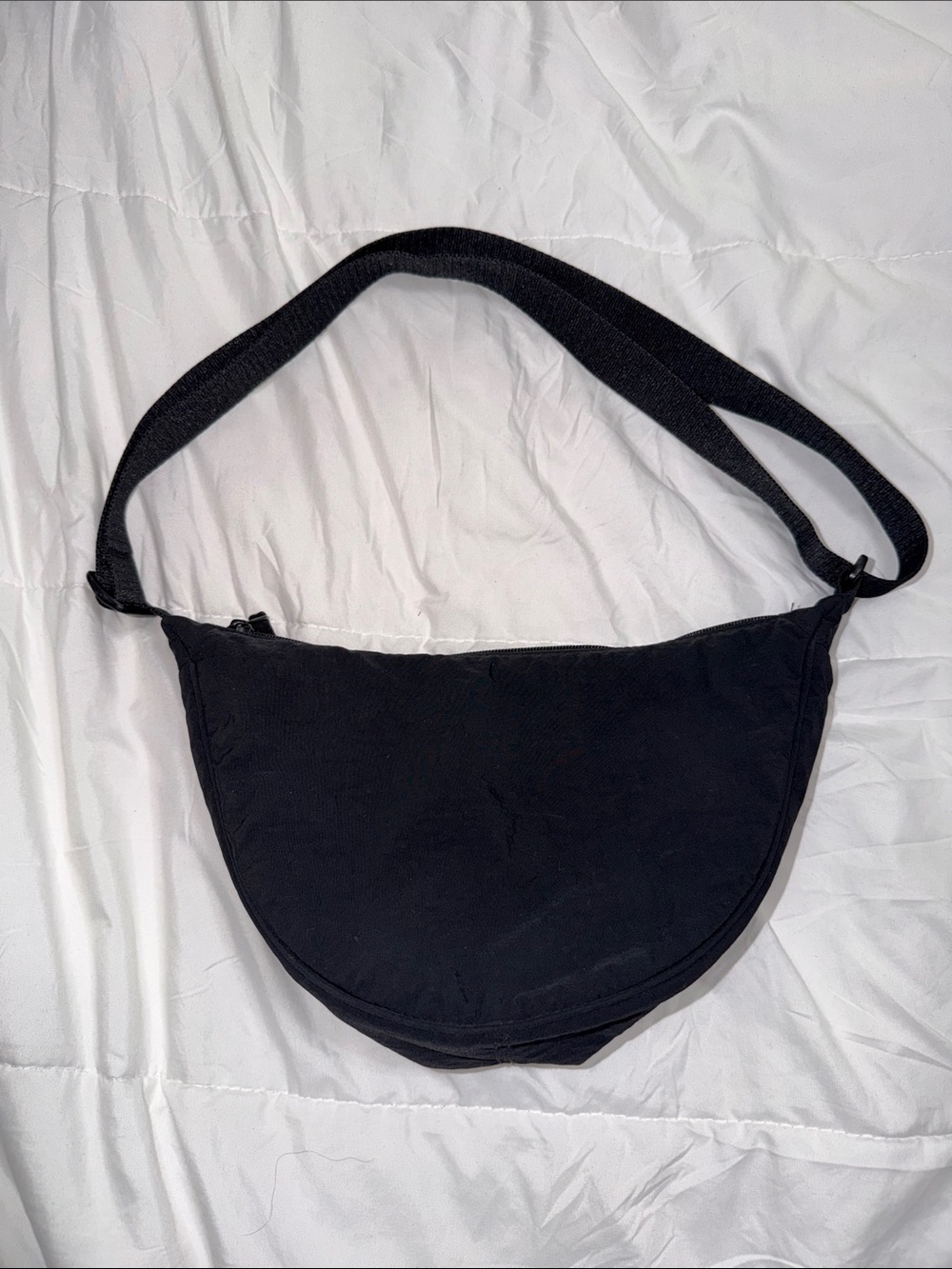Uniqlo Black Crescent Crossbody Bag, mini